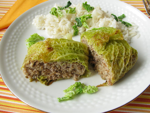Cabbage parcels with minced meat