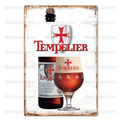Tempelier Vintage Look Metal Beer Sign