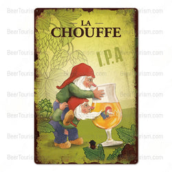 Chouffe IPA Vintage Look Metal Beer Sign