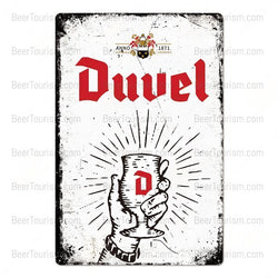 Duvel Anno 1871 Vintage Look Metal Beer Sign