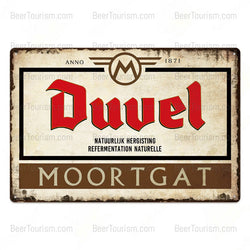 Duvel Moortgat Vintage Look Metal Beer Sign
