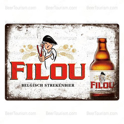 Filou Vintage Look Metal Beer Sign