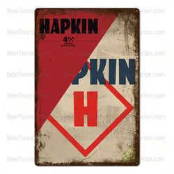 Hapkin Vintage Look Metal Beer Sign