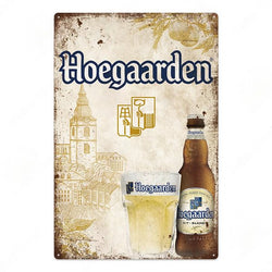 Hoegaarden Wit Beer Vintage Look Metal Beer Sign