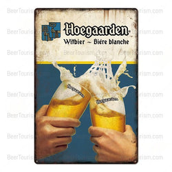 Hoegaarden Witbier - Bières Blanche Vintage Look Metal Beer Sign