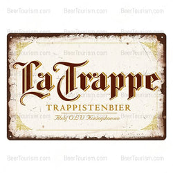 La Trappe Trappistenbier Vintage Look Metal Beer Sign