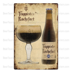 Rochefort 10 Vintage Look Metal Beer Sign