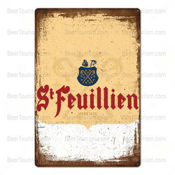 St Feuillien Vintage Look Metal Beer Sign