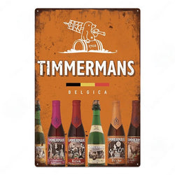 Timmermans Beer Vintage Look Metal Beer Sign
