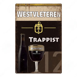 Westvletreren XII Trappist Beer Vintage Look Metal Beer Sign