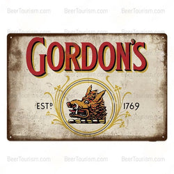 Gordon's Vintage Look Metal Beer Sign