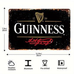 Guinness Vintage Metal Beer Sign - Landcape