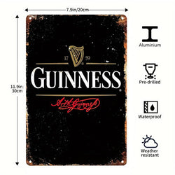 Guinness Vintage Look Metal Beer Sign (portrait)