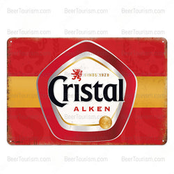 Cristal Alken Look Metal Beer Sign
