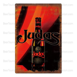 Judas Vintage Look Metal Beer Sign