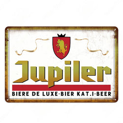 Jupiler Biere de Luxe Vintage Look Metal Beer Sign