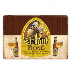 St. Paul Blond Vintage Look Metal Beer Sign