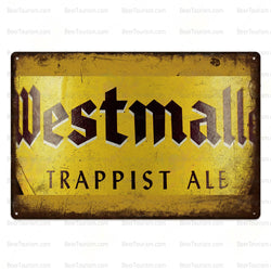Westmalle Trappist Ale Vintage Look Metal Beer Sign