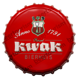  Pauwel Kwak Beer Bottle Cap Wall Sign - 35cm
