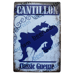 Cantillon Vintage Metal Beer Sign (blue)